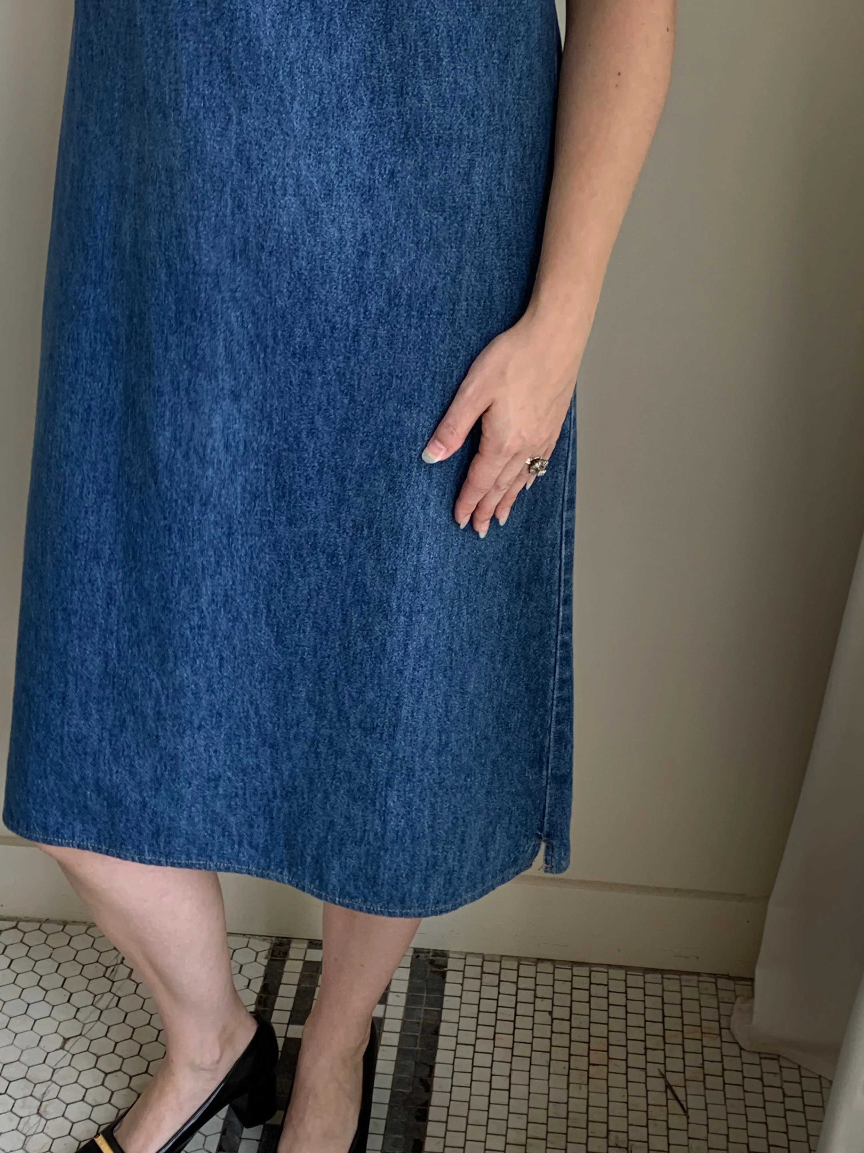 Denim jumper dress