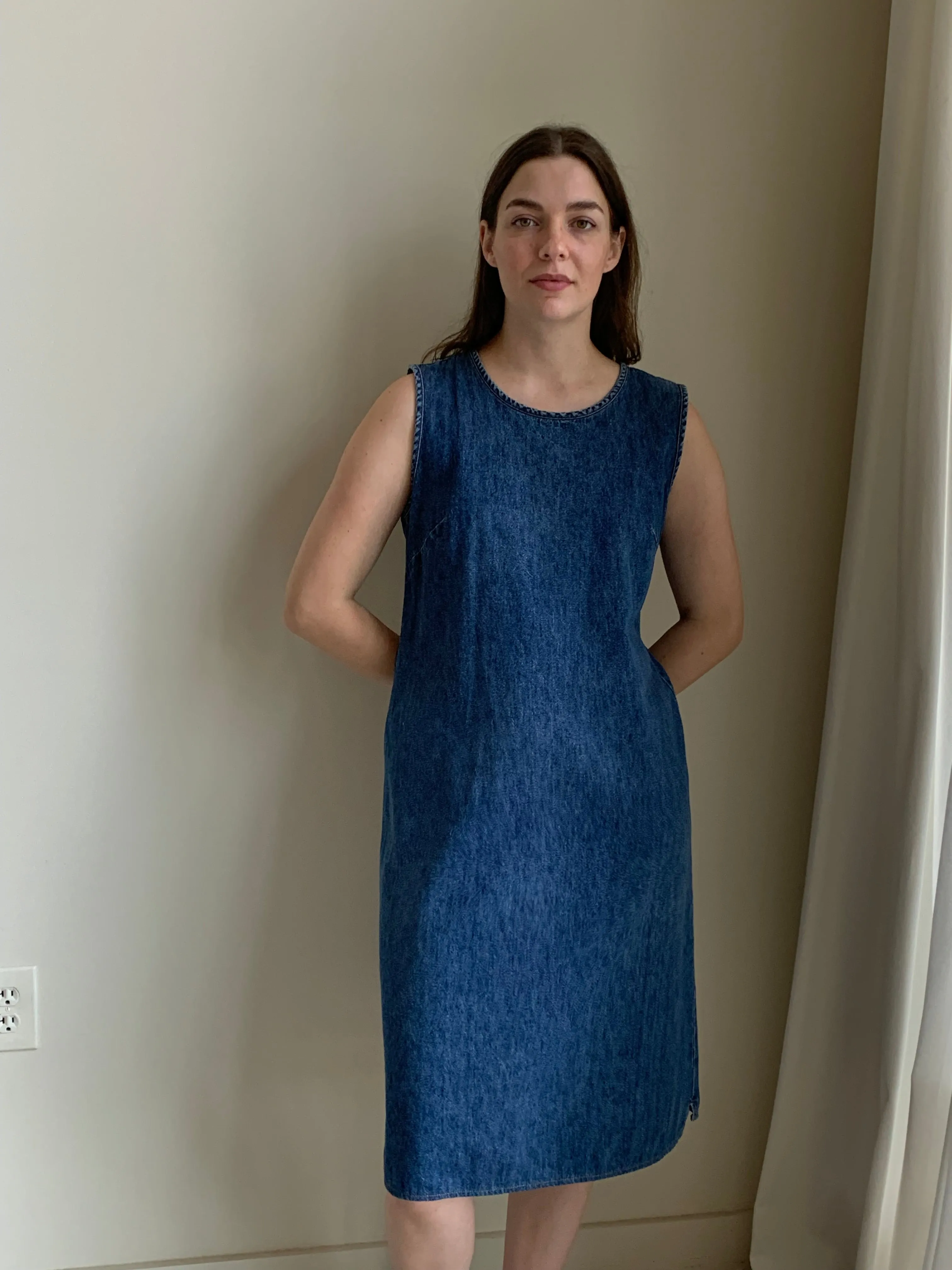 Denim jumper dress