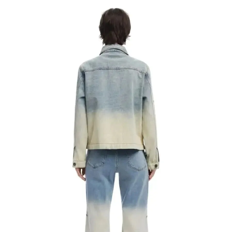 Desigual Women's Floral Cotton Jacket in Blue
