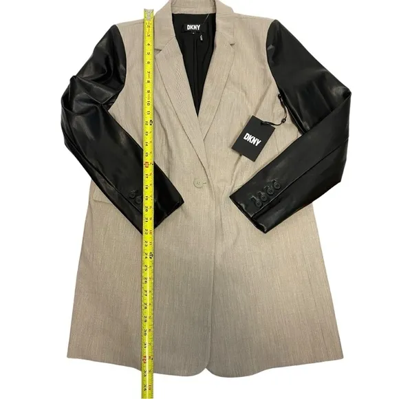 DKNY Mixed Media Tailored Jacket