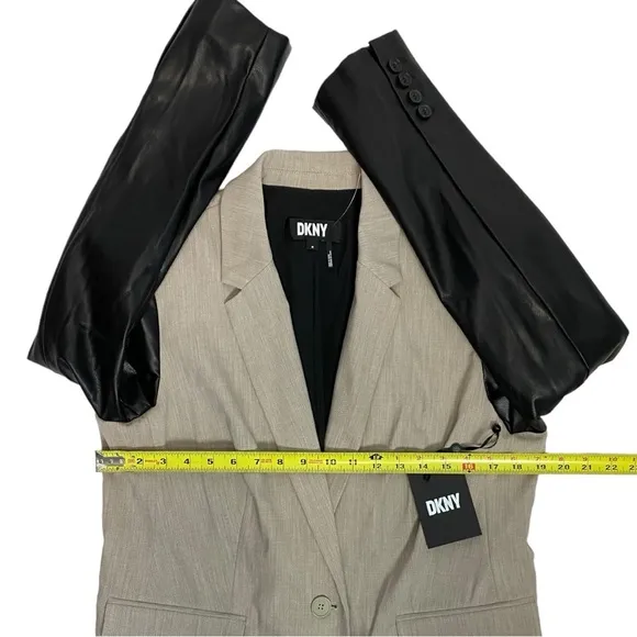 DKNY Mixed Media Tailored Jacket