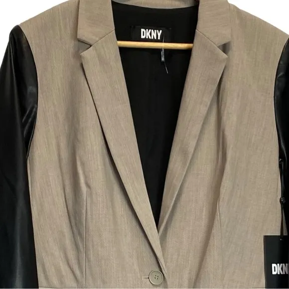DKNY Mixed Media Tailored Jacket