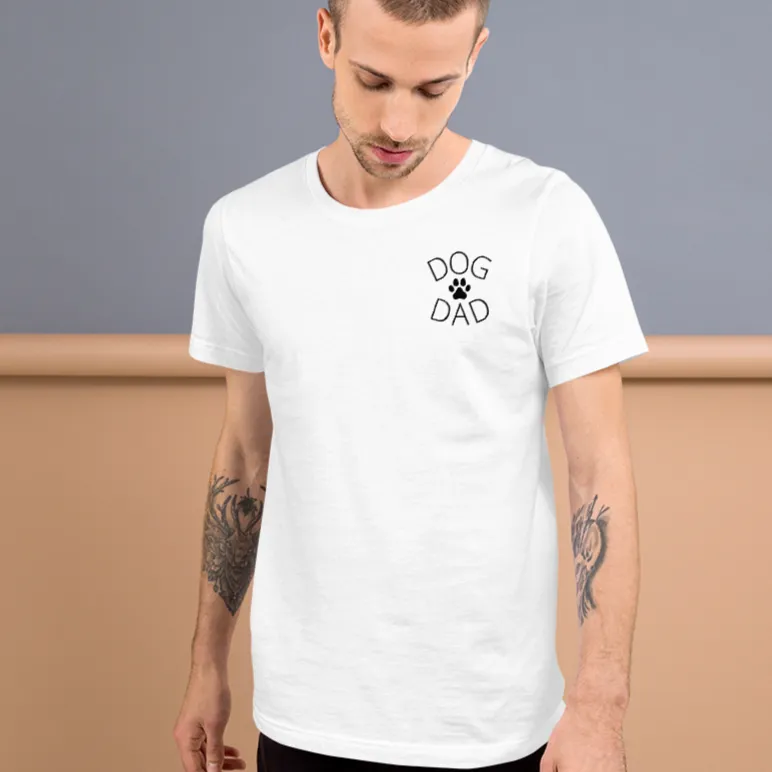Dog Dad on Side T-Shirts - Light