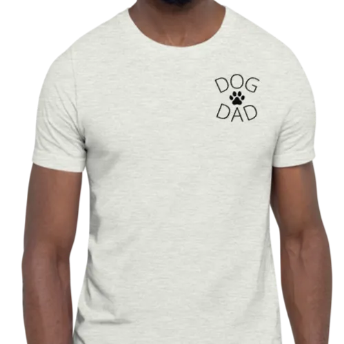 Dog Dad on Side T-Shirts - Light
