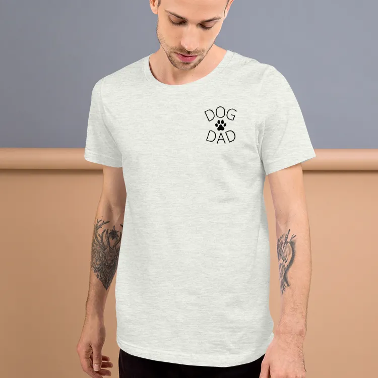 Dog Dad on Side T-Shirts - Light