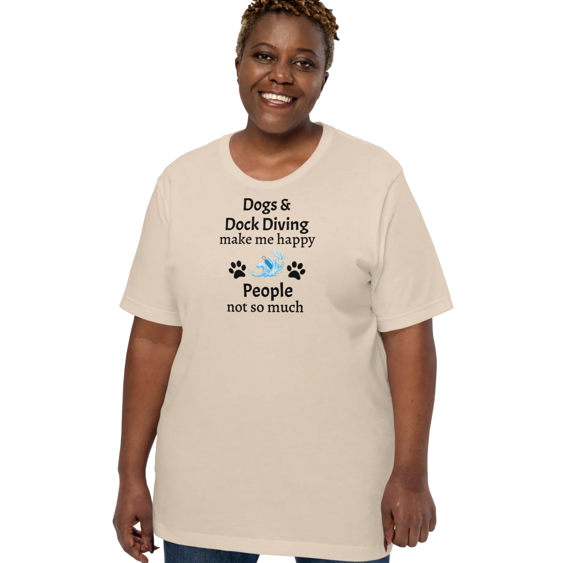 Dogs & Dock Diving Make Me Happy T-Shirts - Light