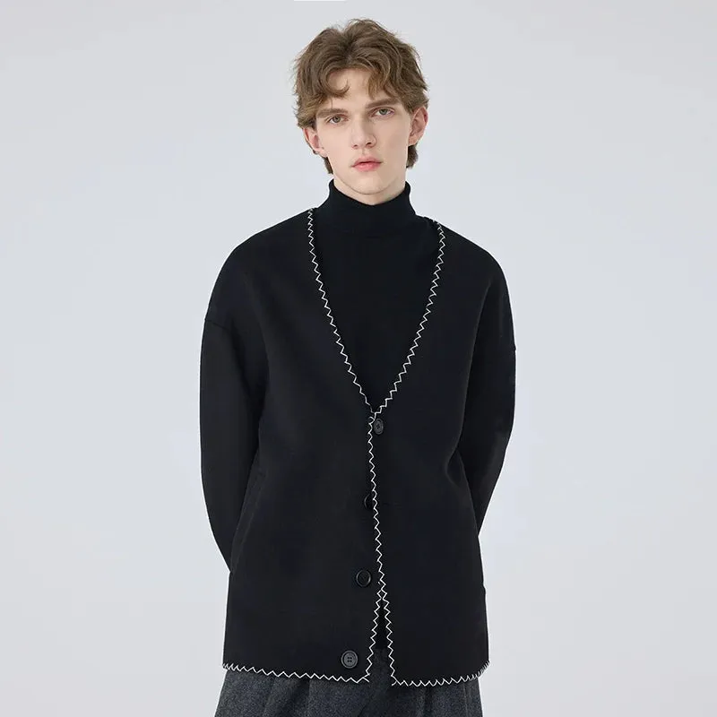 Double-faced Wool Cardigan