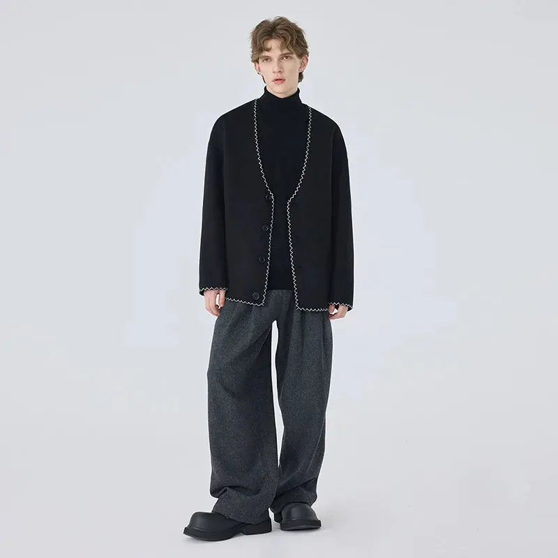 Double-faced Wool Cardigan
