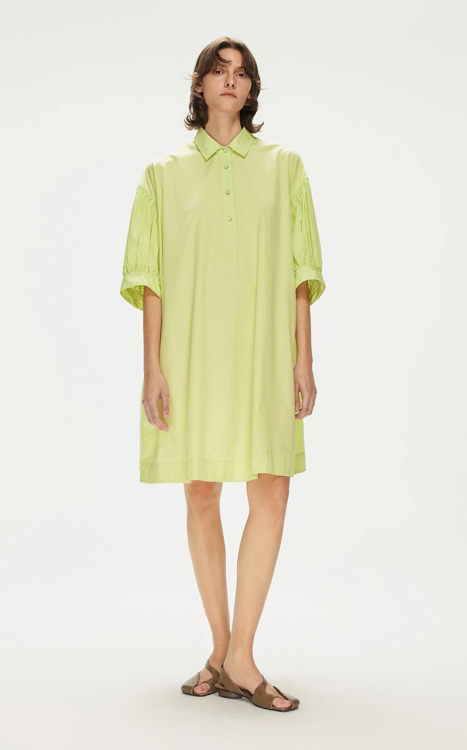 Dresses / JNBY Loose Fit Short Sleeve Dress (100% Cotton)
