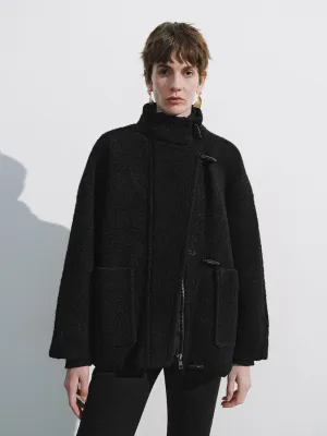 Drop Shoulder Sleeve Fleece Jackets