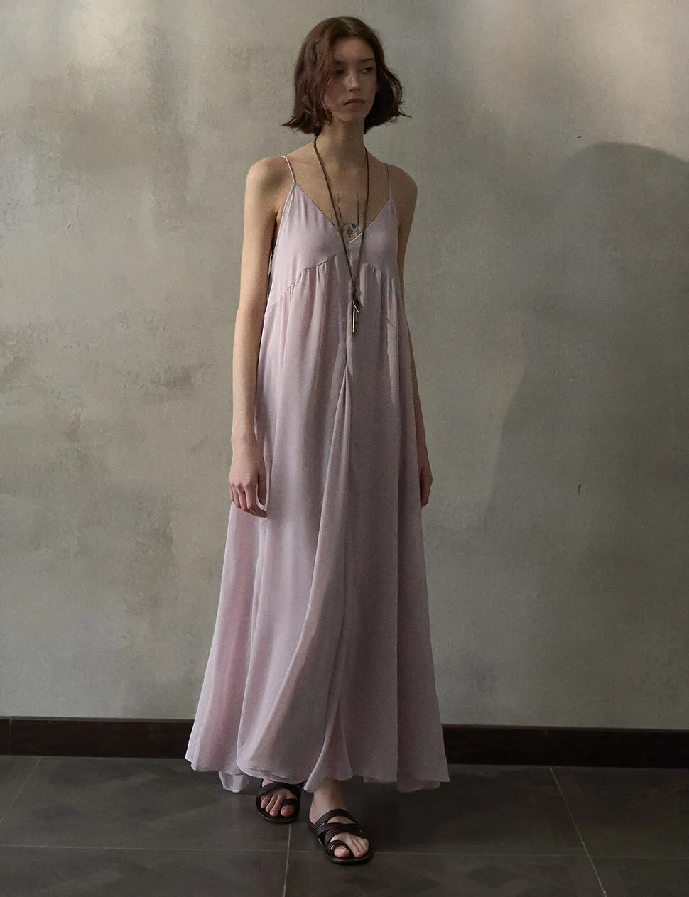 Dusty Pink Layered Dress