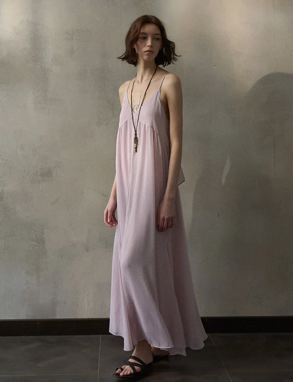 Dusty Pink Layered Dress
