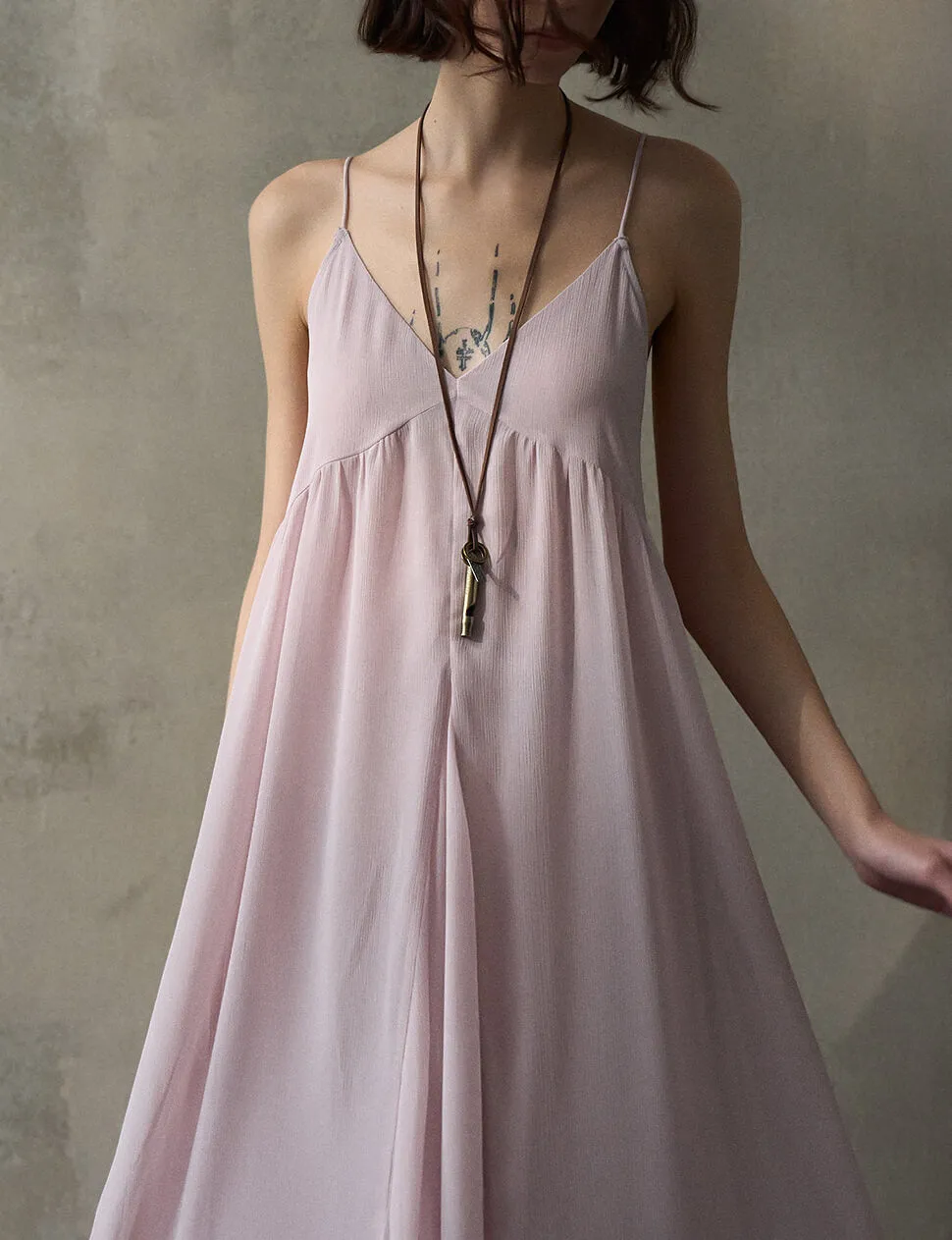 Dusty Pink Layered Dress