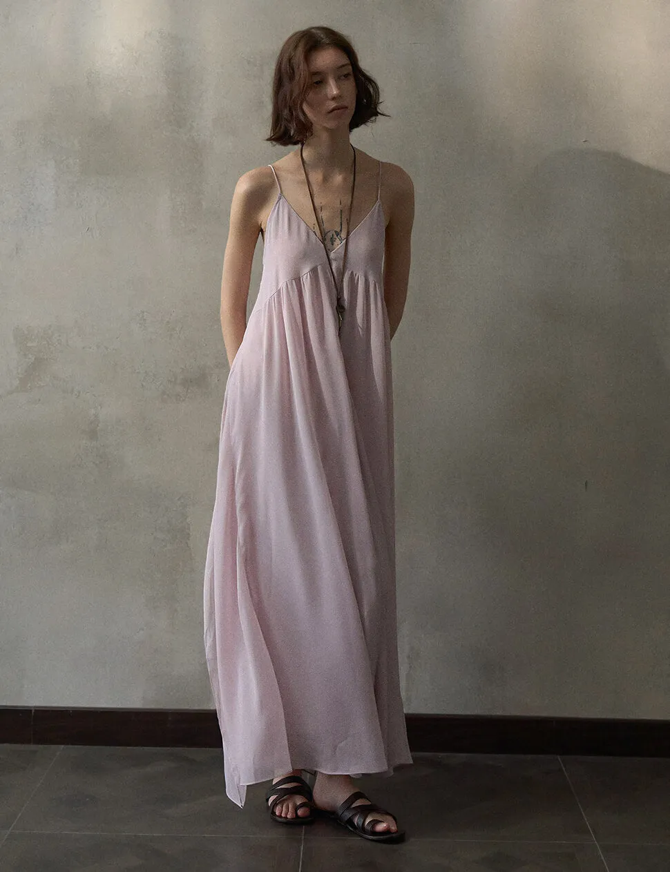 Dusty Pink Layered Dress