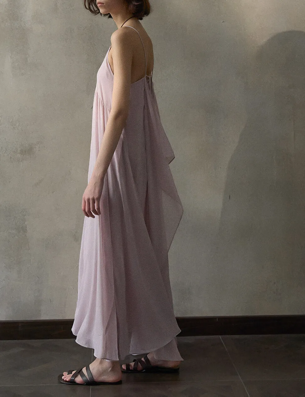 Dusty Pink Layered Dress