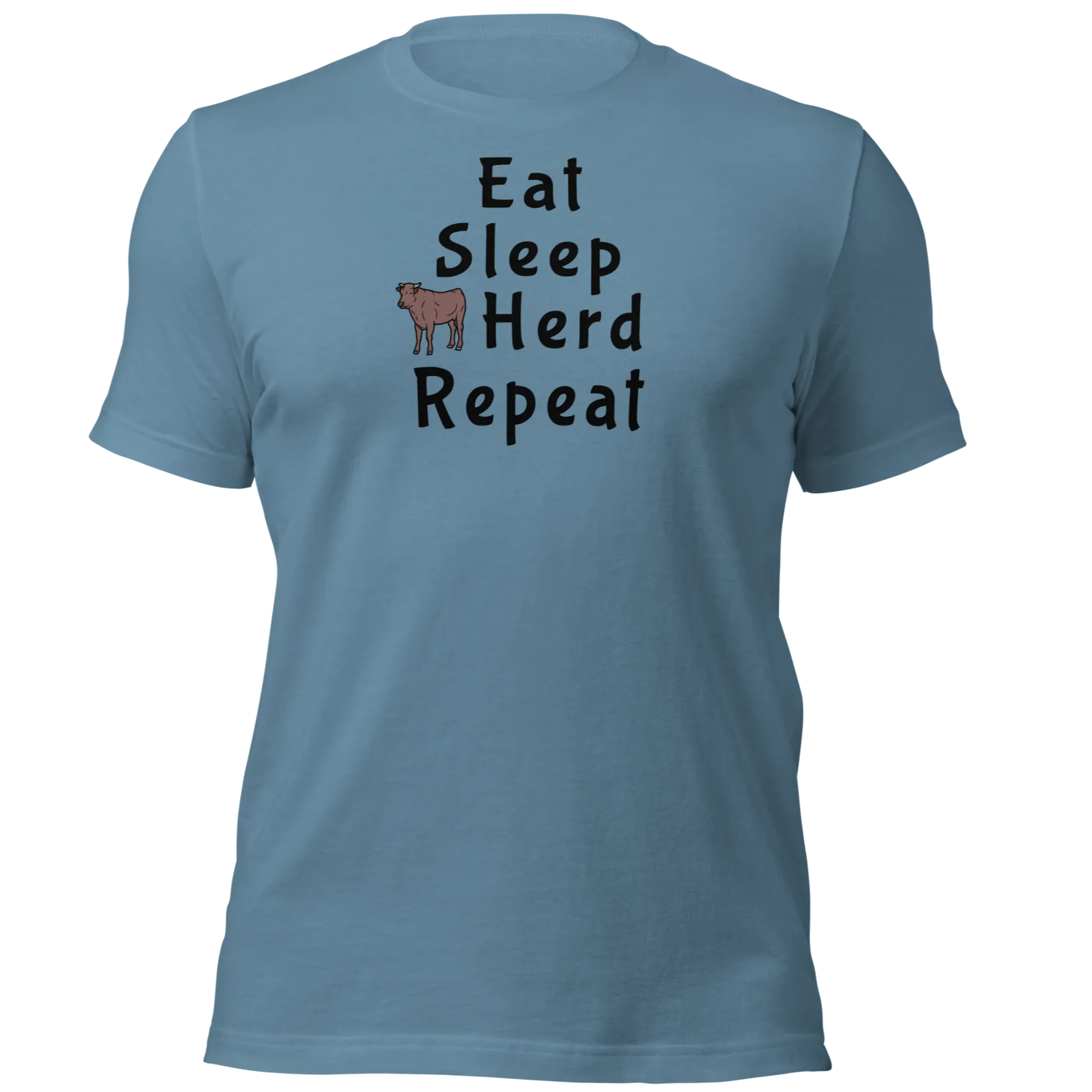 Eat, Sleep, Cattle Herd, Repeat T-Shirts - Light