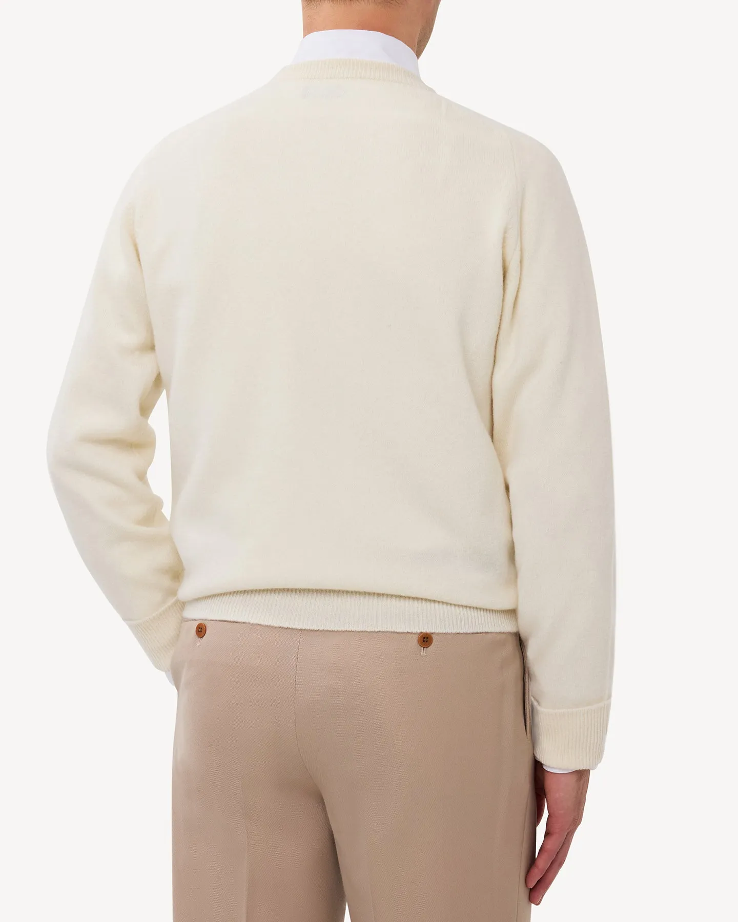 Ecru Lambswool Crew Neck