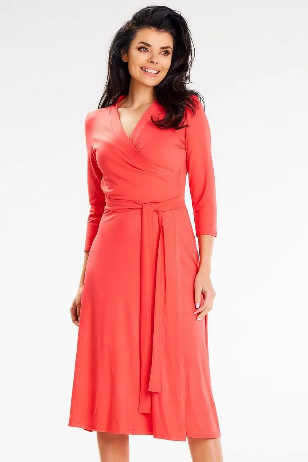 Elegant Envelope-Fit Midi Dress