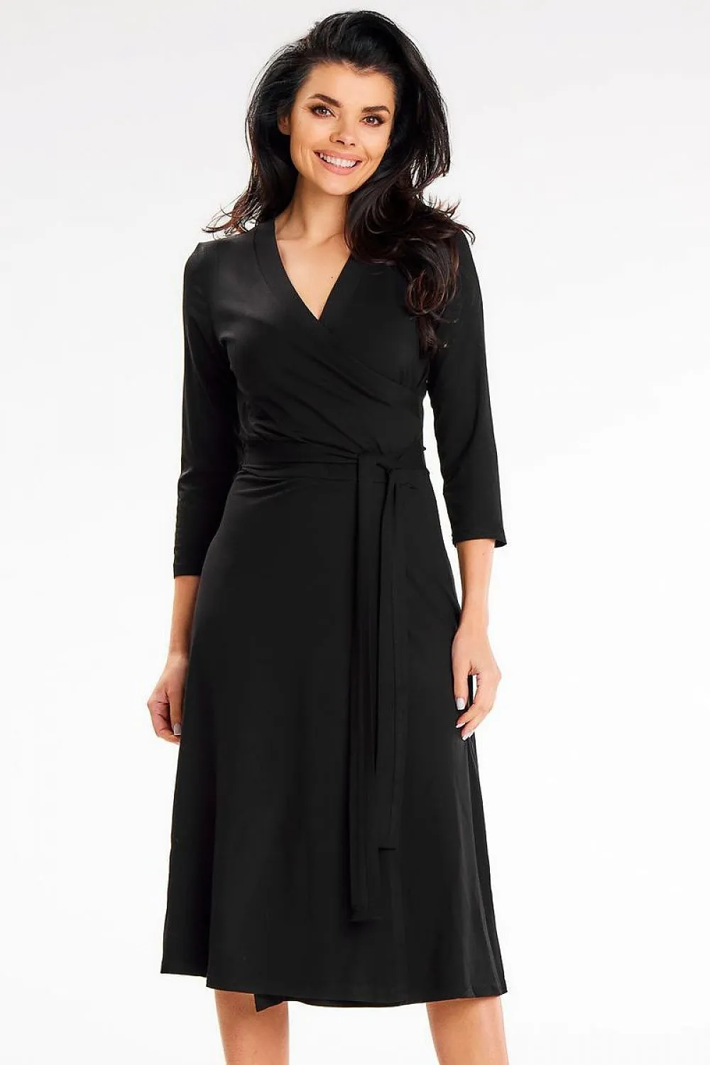Elegant Envelope-Fit Midi Dress