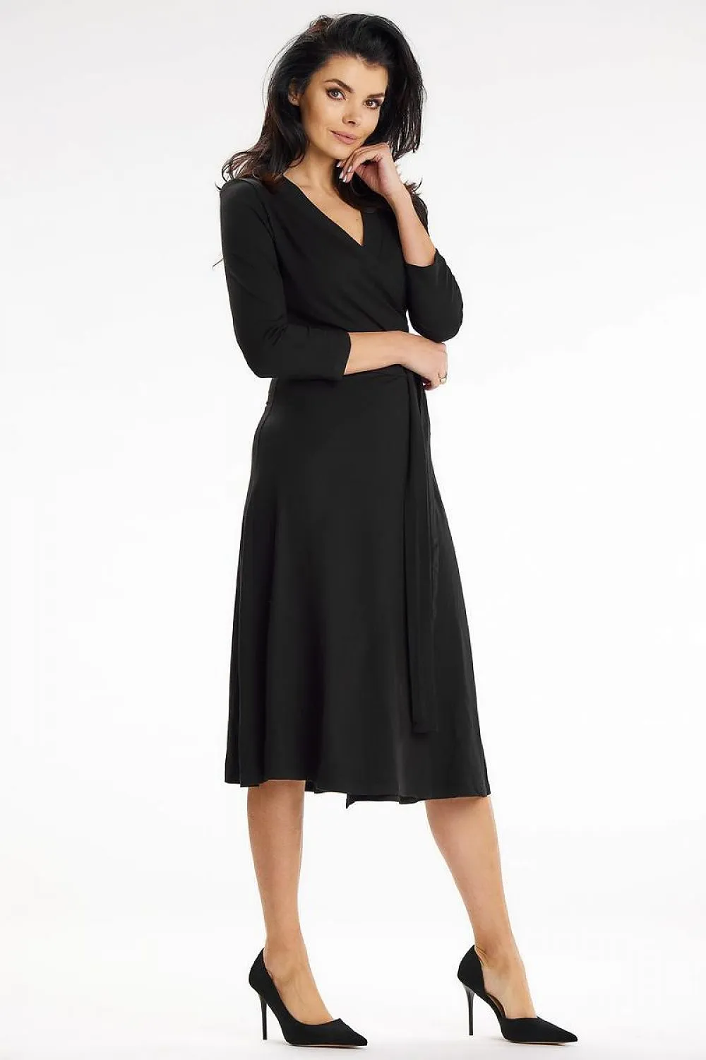 Elegant Envelope-Fit Midi Dress
