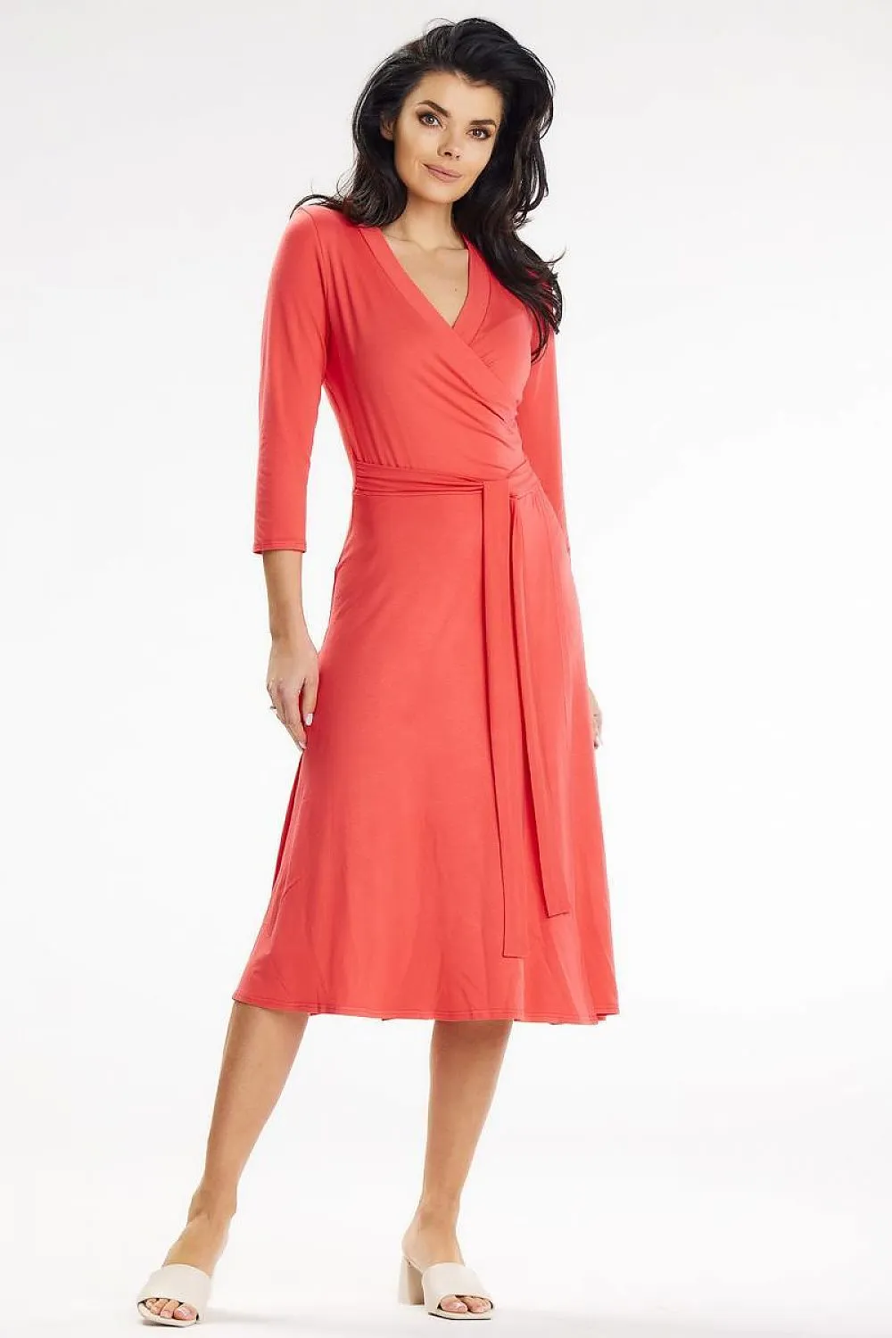 Elegant Envelope-Fit Midi Dress