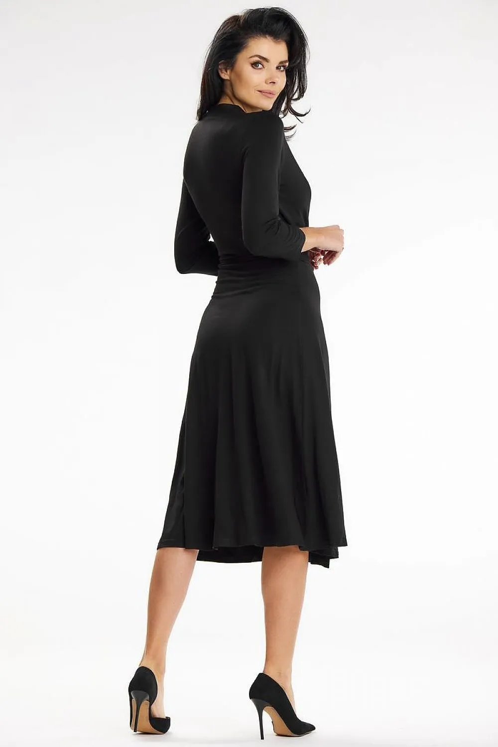 Elegant Envelope-Fit Midi Dress