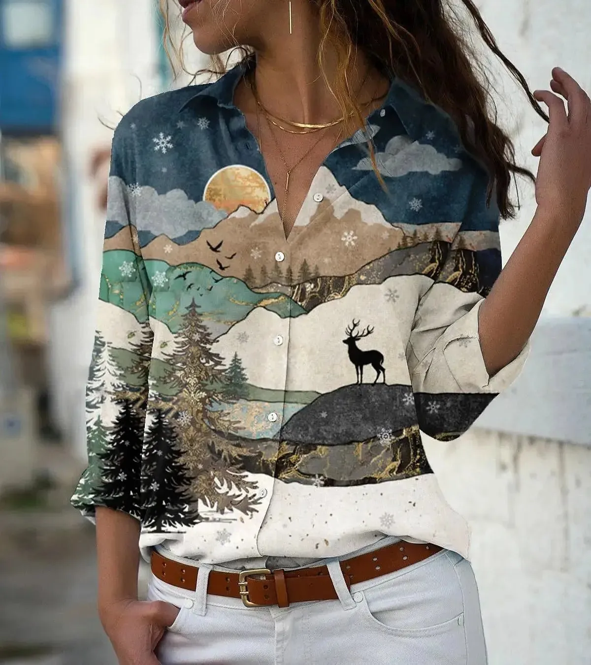 Elegant Loose Shirt Women Casual Women Shirts Temperament Long Sleeve Women Shirts