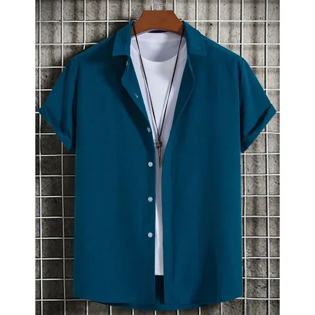 Elegant Short Sleeve Button-Up Top for Women
