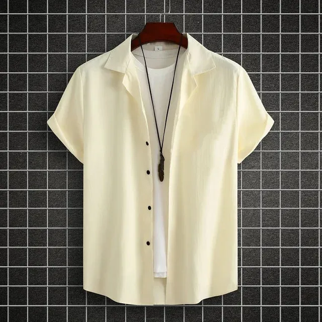 Elegant Short Sleeve Button-Up Top for Women