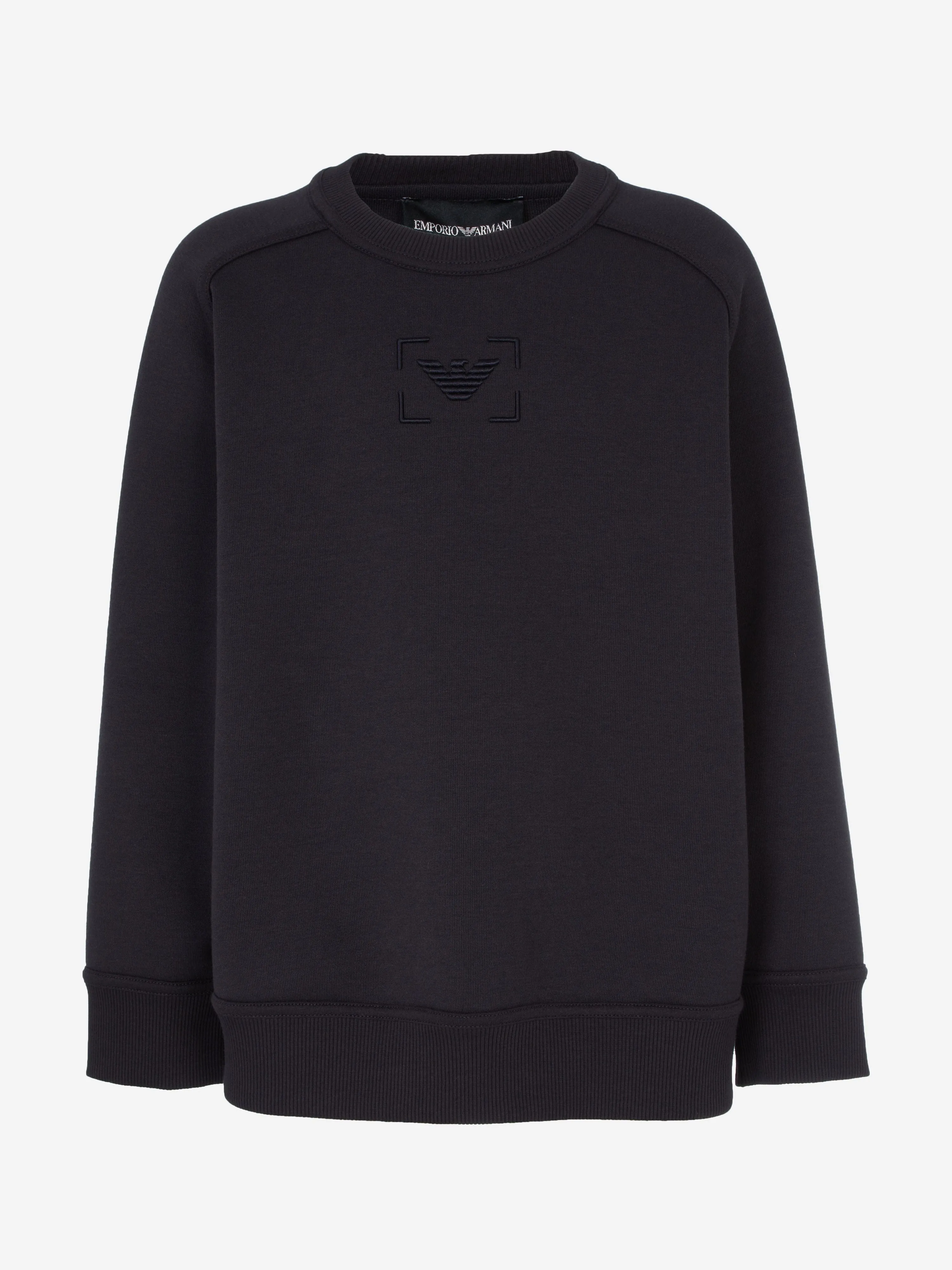 Emporio Armani Boys Logo Sweatshirt in Navy