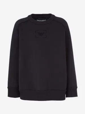 Emporio Armani Boys Logo Sweatshirt in Navy