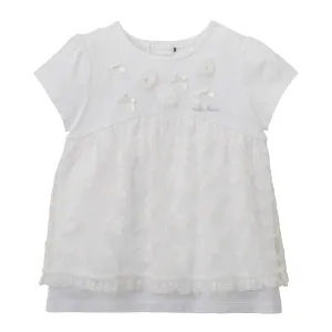 Enchanting Blooms: Short-Sleeve T-Shirt with Beads