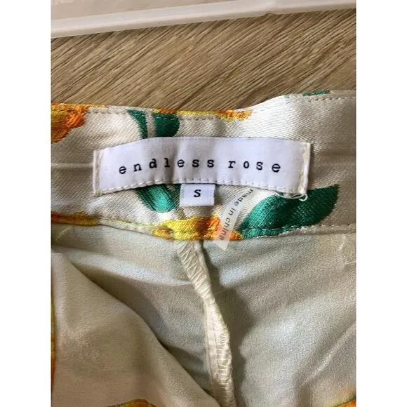Endless Rose Floral Brocade Shorts Small