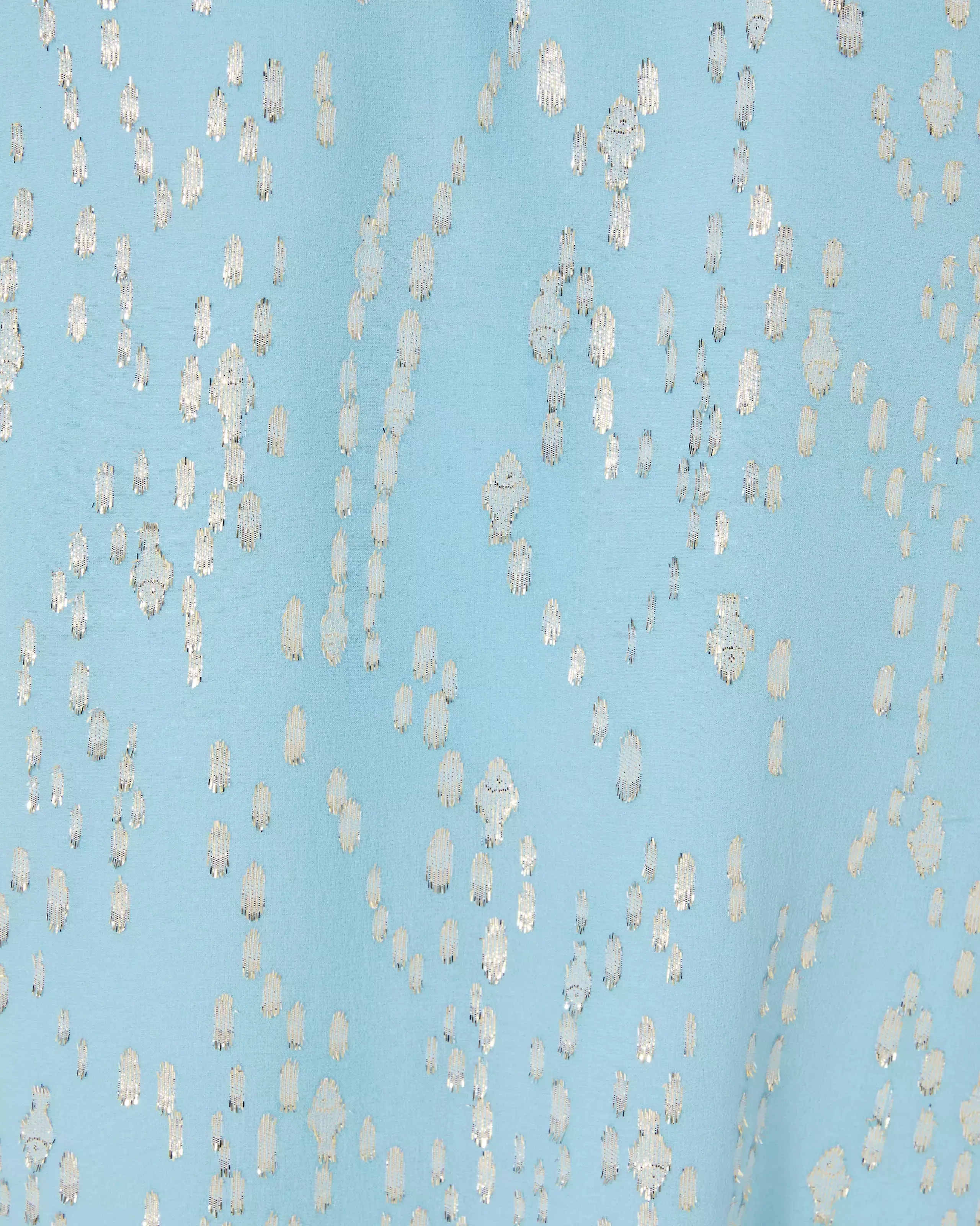 Evaline Silk Dress - Bonaire Blue Fish Clip Chiffon