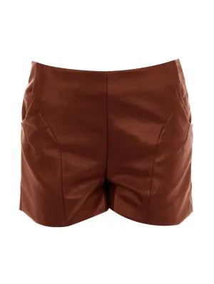 Fascinating Lined Leather Shorts