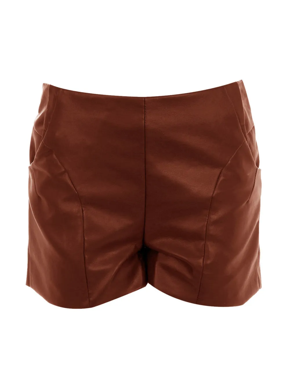 Fascinating Lined Leather Shorts