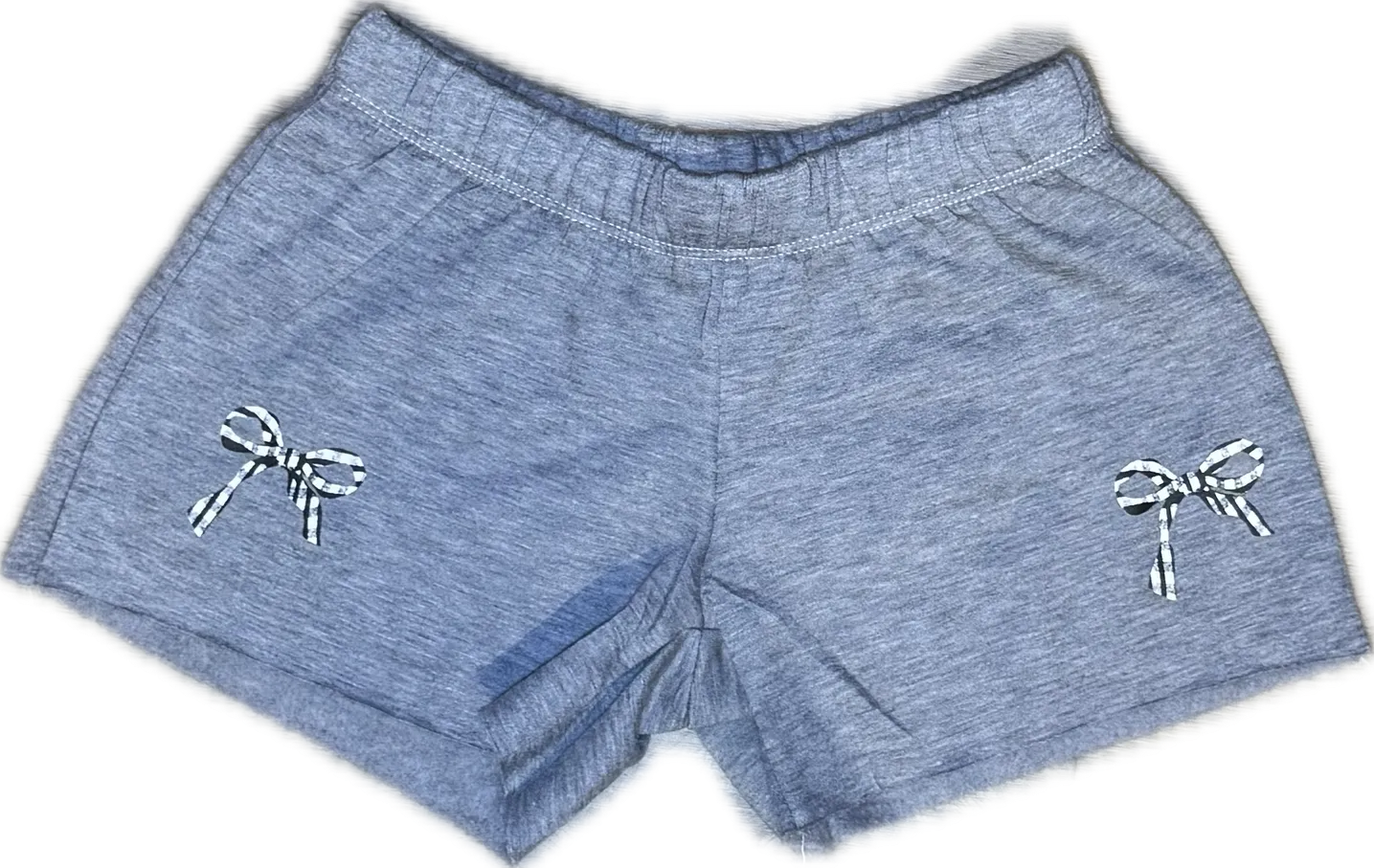 FIREHOUSE- Checkered Bow Shorts (heather grey)