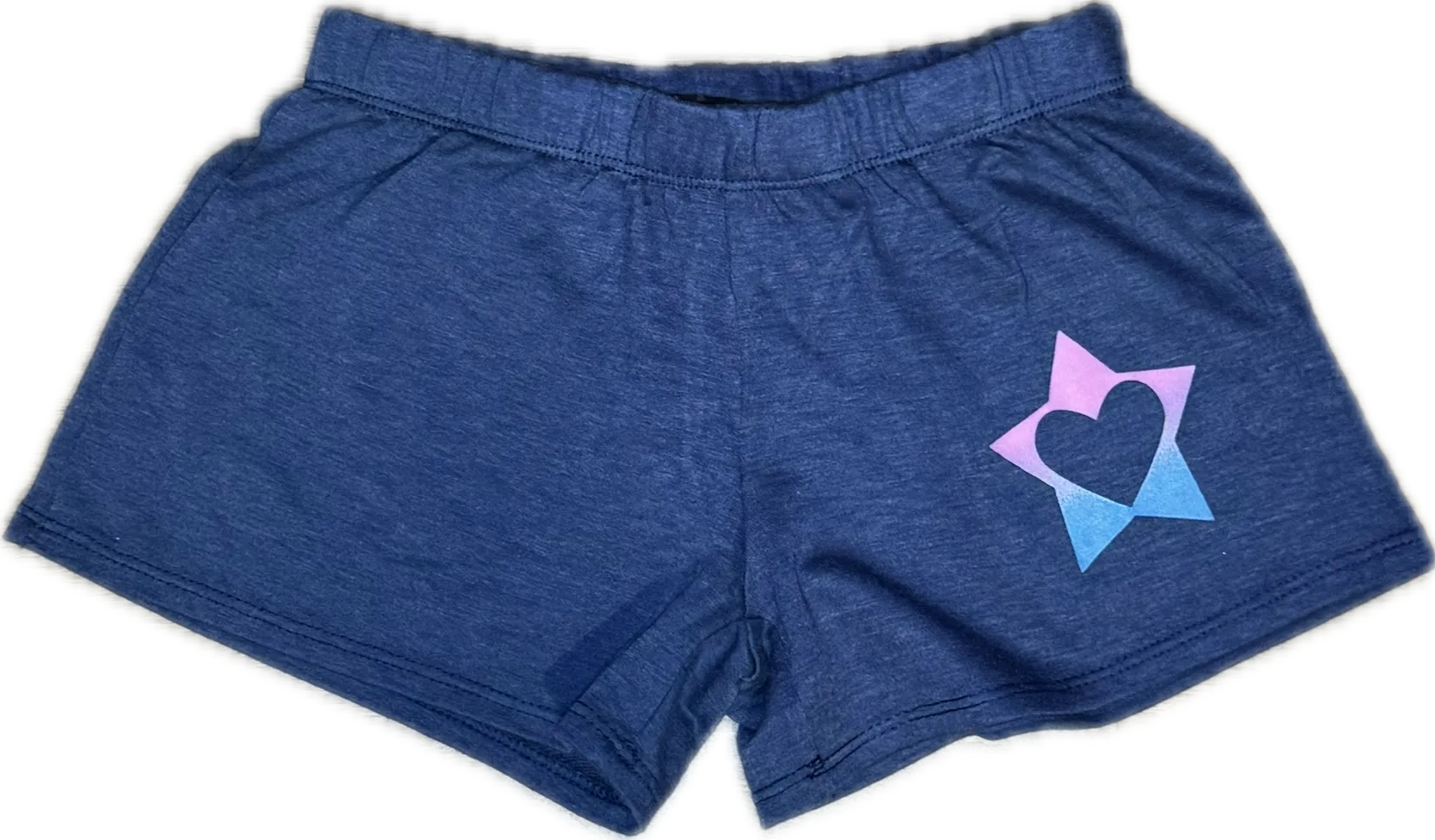 FIREHOUSE- Heart Star Ombre Shorts Heather Navy