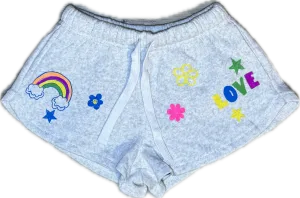 FLOWERS BY ZOE- Be Happy Shorts (misty)