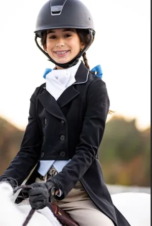For Horses Lula Girls Shadbelly: Black with Blue Trim