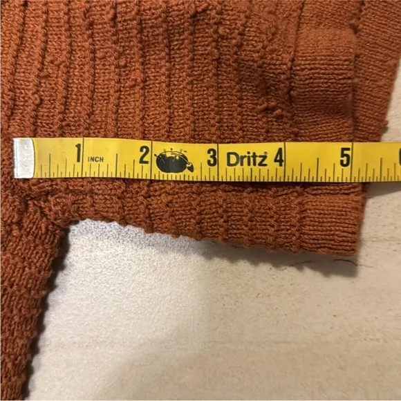 Free people rust Carter sweater shorts set size XS