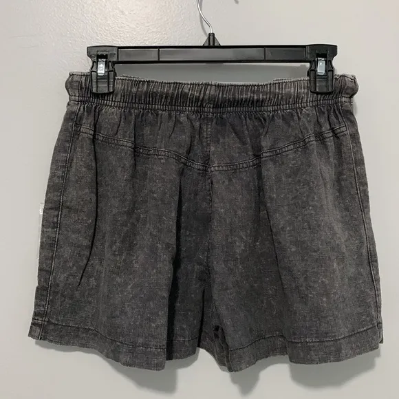 FREE PEOPLE Westmoreland Linen Pull-On Shorts Dried Basil NWT