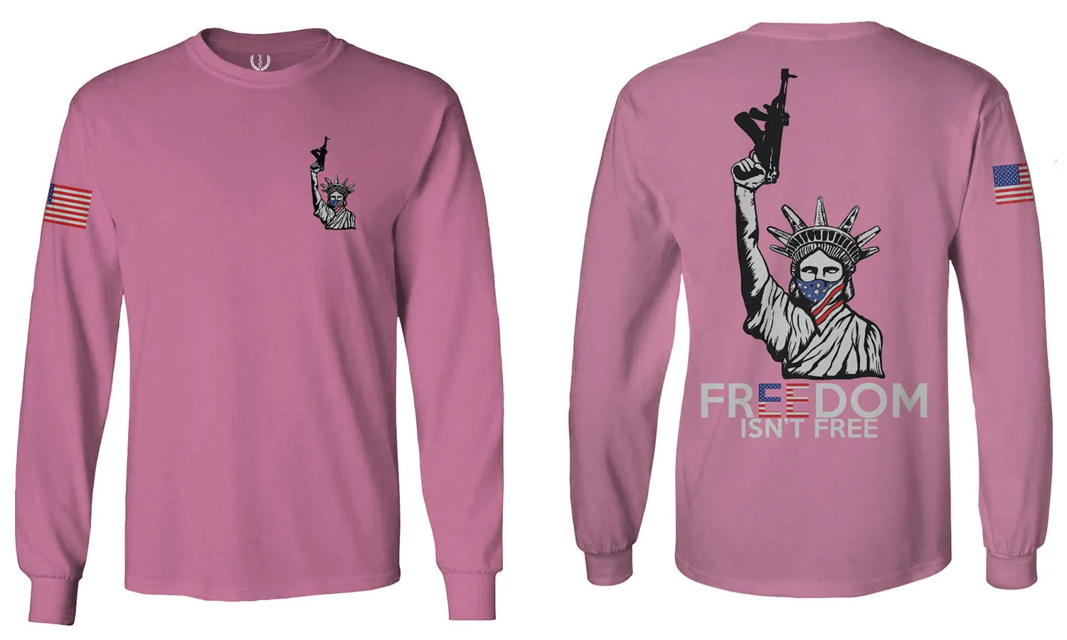 Front and Back Freedom Isn't Free Grunt 2nd Amendment Ammendment Guns Second mens Long sleeve t shirt