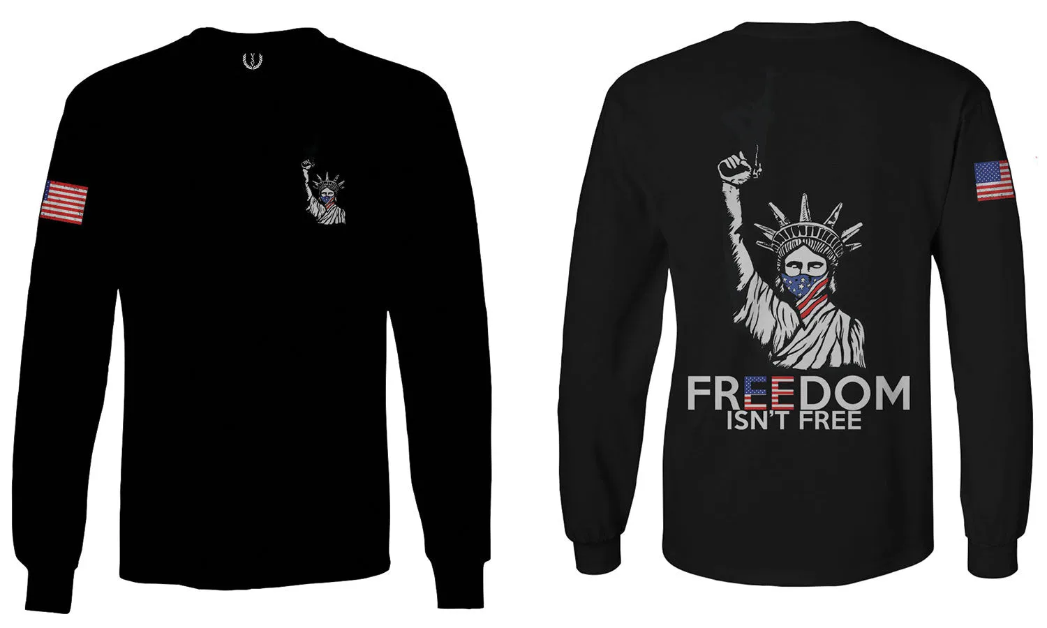 Front and Back Freedom Isn't Free Grunt 2nd Amendment Ammendment Guns Second mens Long sleeve t shirt