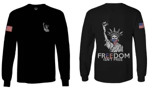 Front and Back Freedom Isn't Free Grunt 2nd Amendment Ammendment Guns Second mens Long sleeve t shirt