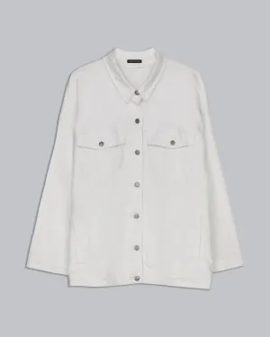 Garment Dyed Organic Cotton Stretch Denim Jacket
