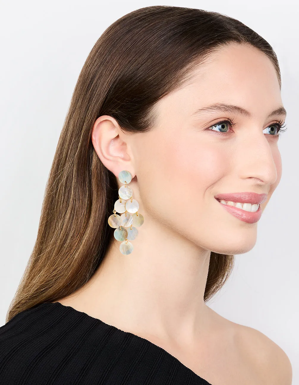 Genuine Shell Chandelier Drop Earrings