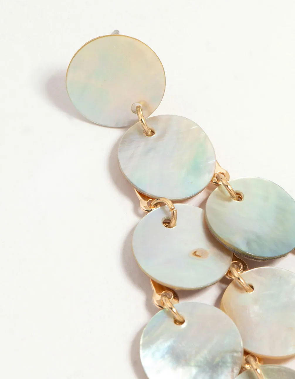 Genuine Shell Chandelier Drop Earrings