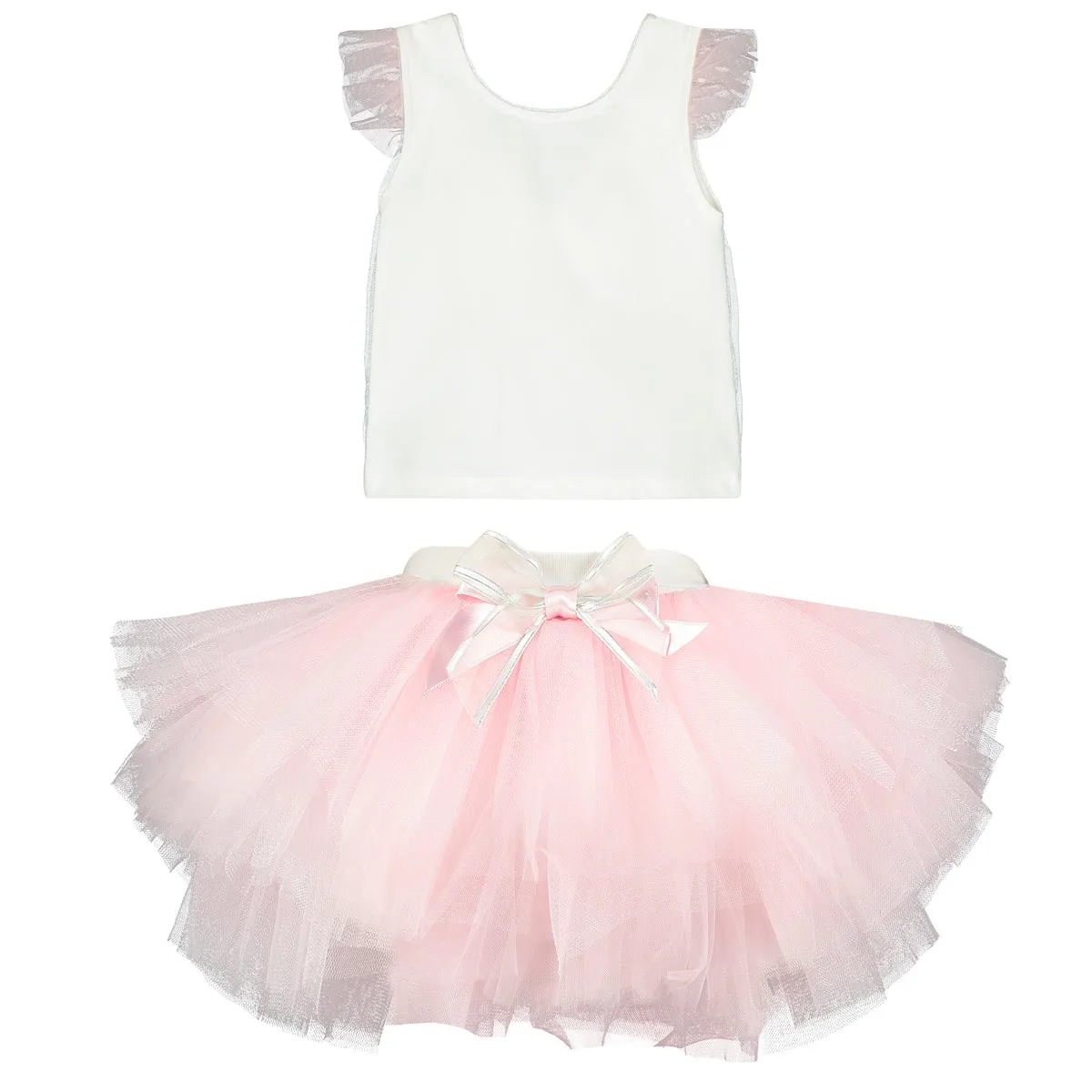 Girl Top and Tutu Skort 2 Pieces Set