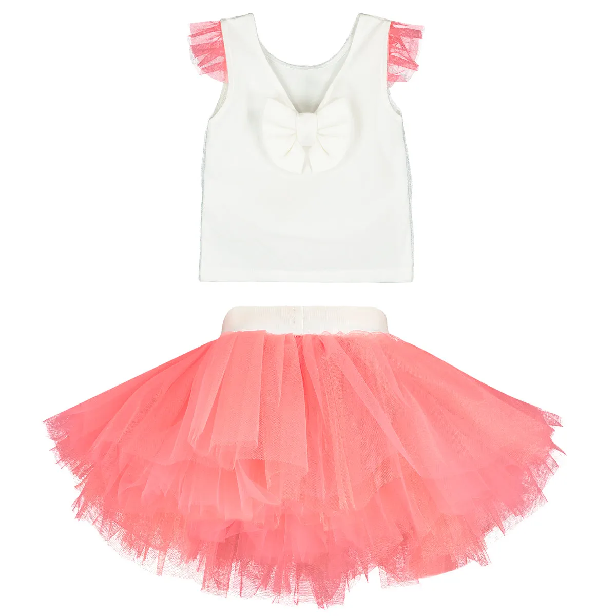 Girl Top and Tutu Skort 2 Pieces Set
